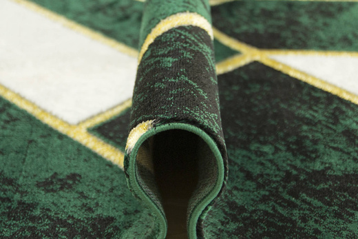 Dywan Diamond K4423Y green Butelkowa Zieleń Marmur Geometryczny Kreski