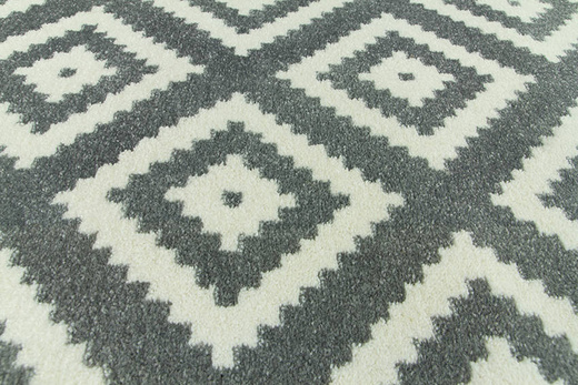 Chodnik Rainbow szare romby 11212/190 szerokość 70 cm