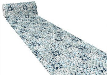 Mata Łazienkowa Softy-tex 828 patchwork niebieski szerokość 65 cm