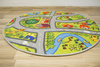 Okrągły Kolorowy Dywan Dziecięcy Uliczki 12 Droga