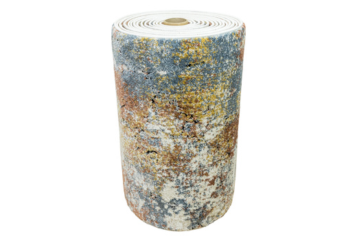 Chodnik 8621A Cream Kremowy Miedziany Niebieski Abstrakcja szerokość 80 cm