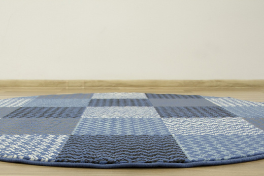 Okrągły dywan Luna ch 503568/94955 patchwork jeans