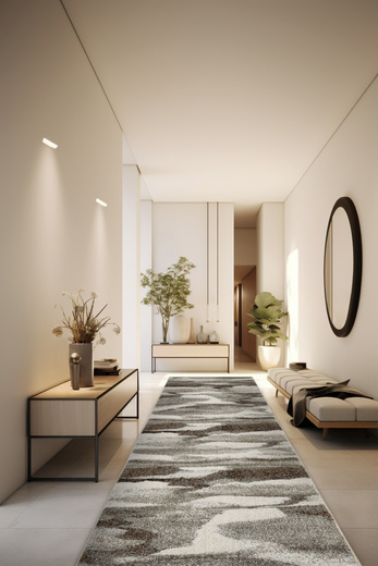 Chodnik N282A l.grey/d.grey Szary Brąz szerokość 80 cm