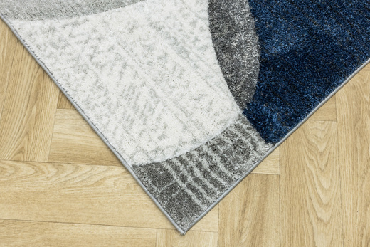 Dywan Kandy N390A N390A l.grey/navy Szary Granatowy Elipsy Fryz
