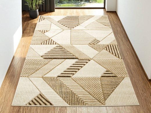 Dywan Amelia A632A cream/beige Beżowy Brązowy Geometryczny Linie Paski Kreski