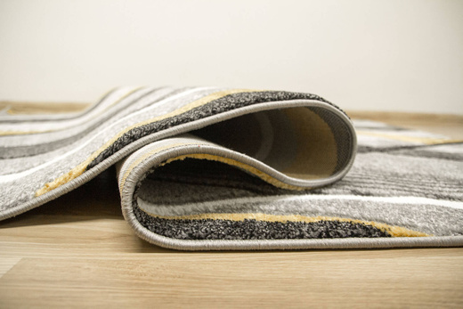 Dywan Amelia B178B grey/d.yellow Szary Żółty Wstęgi Fale