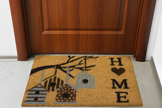 Antypoślizgowa Wycieraczka Kokosowa Kolor Home Budki Ciemne