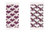 Dwustronny Dywanik Chodniczek Orient 40x70 3 Romby Fiolet