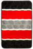 Dywanik Łazienkowy Fano Red Czerwony Szary Paski