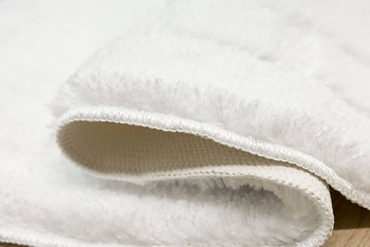 Dywanik Okrągły Łazienkowy Antypoślizgowy Ocean Biały