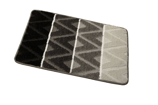 Komplet 2-częściowy Łazienkowy Palma Grey Romby Ciemny Kontur