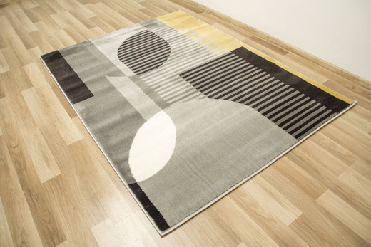 Dywan Victoria F322A grey/l.grey Geometria Antracyt Miodowy