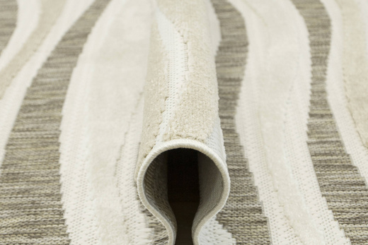 Dywan Sznurkowy Stella D408A white/brown Beż Krem Fale