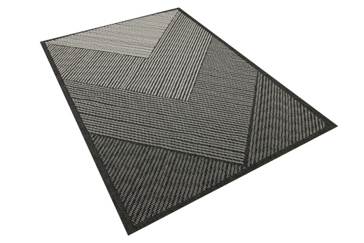 Dywan Dwustronny Sznurkowy Brussels 205942/10120 Night Antracyt Szary Trójkąty Outdoor