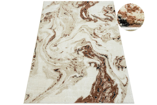 Dywan Bosa K421A cream/somon Kremowy Miedziany Marmur