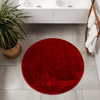 Dywan Okrągły Shaggy Antypoślizgowy Malmo Czerwony