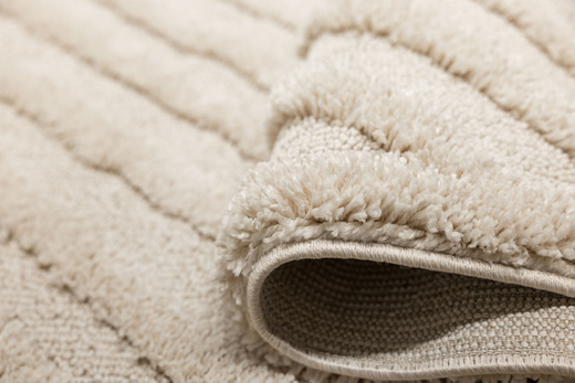 Dywan Berber 9754 Ivory Kość Słoniowa Krem Pólkola 3D z frędzlami