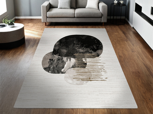 Dywan Kashmir KR107H Black/Vizon Czarny Złoty Abstrakcja