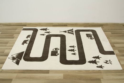 Dywan Karo 6065A brown/white 23 Khave/Beyaz Niedźwiadki Krem Brąz