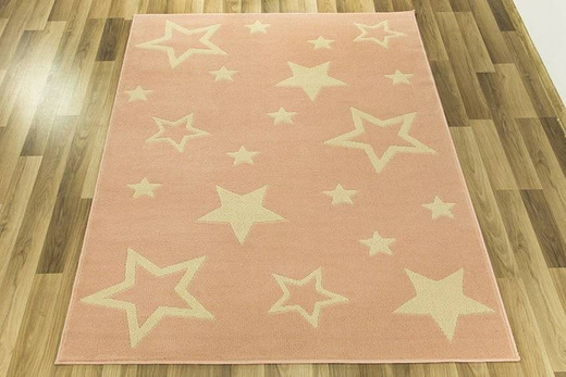 Dywan KIDS 533744/85822 gwiazdki pastelowy pudrowy róż