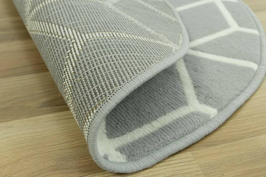 Okrągły Dywan Luna 503746/89944 cubes jasny szary