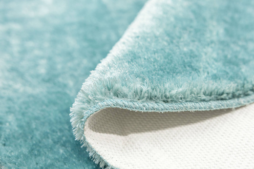 Dywan Okrągły Shaggy Antypoślizgowy Malmo Niebieski Turkus