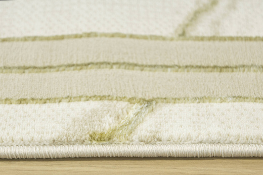 Lśniący Dywan Allora Plus B839A cream/gold Marmur Beż Krem Złoto
