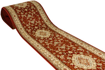 Chodnik 2095A red/cream Ornament Kwiatowy Czerwień Krem szerokość 100 cm