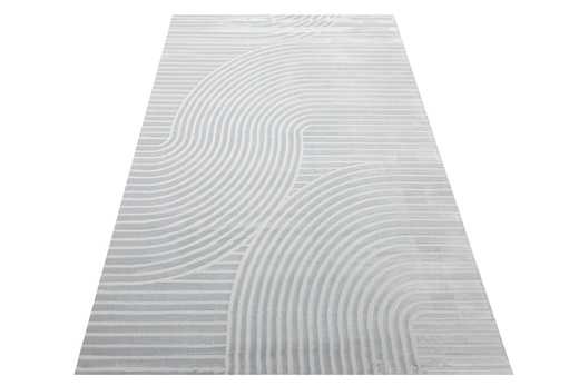 Dywan Nantes NT130G Grey/Grey Szary Pasy Geometria