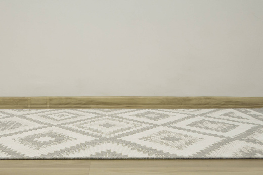 Dywan Sznurkowy Berg 28364/34 Aztec Romby Zygzaki Szary Krem