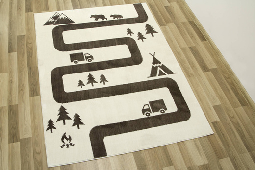 Dywan Karo 6065A brown/white 23 Khave/Beyaz Niedźwiadki Krem Brąz