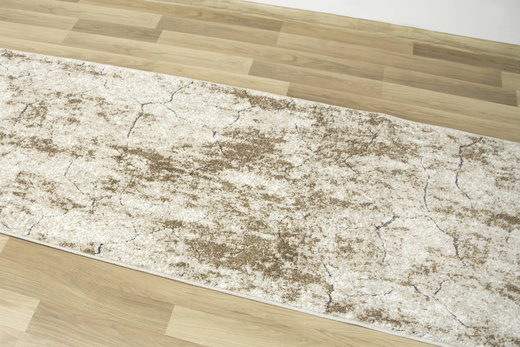 Chodnik Zer Lux 5762B Lśniący Beż Szary Piaskowiec szerokość 70 cm