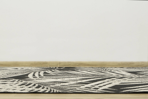 Dywan Sznurkowy Lejda 12506/591 Antracyt Beż Liście Palmy