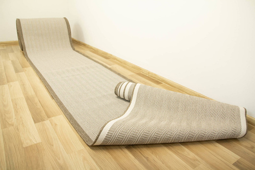 Dwustronny Sznurkowy Chodnik Brussels 205681/10210 Coffee Krem Beż szerokość 120 cm