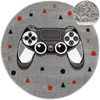 Okrągły Dywan Lima G928A l.grey/d.grey Gamepad Szary