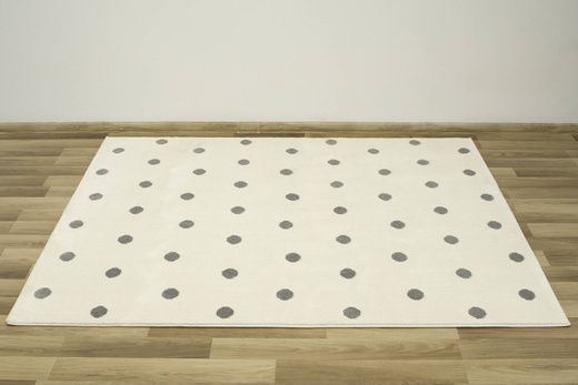 Dywan Karo 6064A grey/white 43 Krem Kropki Szare