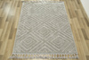 Dywan Berber 7061 l.grey Jasny Szary Romby 3D z frędzlami