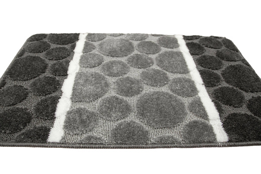 Dywanik Łazienkowy Siena Grey Szary Kropki Paski