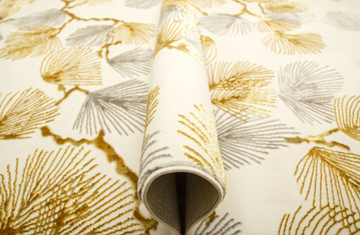 Dywan Elisa PF151 nehir/gold Krem Złoty Listki