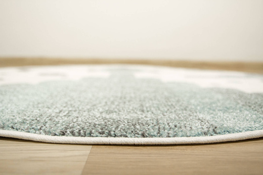 Okrągły Dywan Lima G756A cream/blue Rakieta Turkus Krem