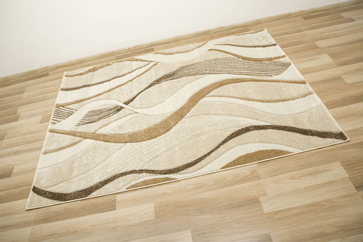 Dywan Amelia B178A cream/beige Beżowy Brązowy Wstęgi Fale