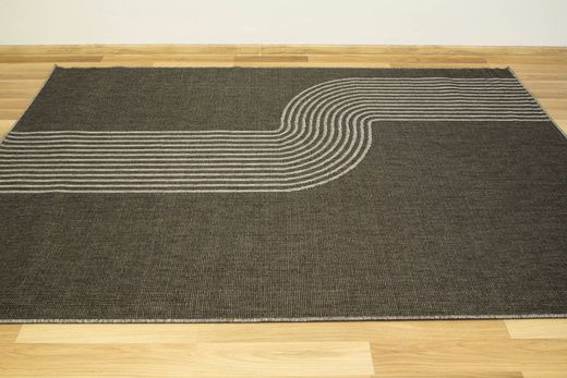 Dywan Dwustronny Sznurkowy Brussels 205631/11020 night silver Szary Grafit Fala Outdoor