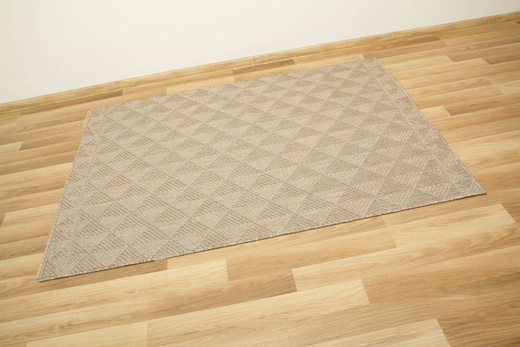 Dywan Dwustronny Sznurkowy Brussels 205740/10610 Linen Beż Krem Romby Outdoor