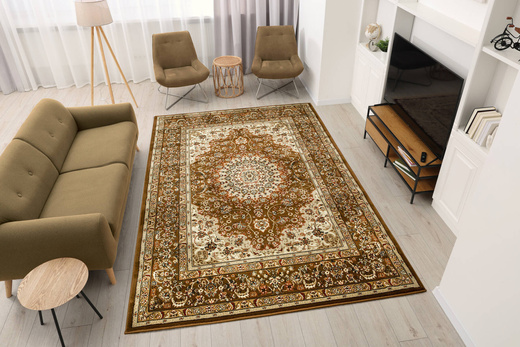 Dywan Super Rose 1874A brown/brown Ornament Brąz Beż