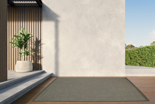 Dywan Dwustronny Sznurkowy Brussels 205668/10110 Night Antracyt Krem Romby Kratka Outdoor