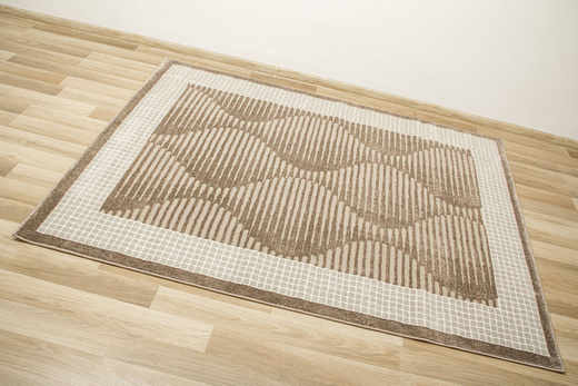 Dywan Teno QP030 Brown Brąz Beż Geometryczny