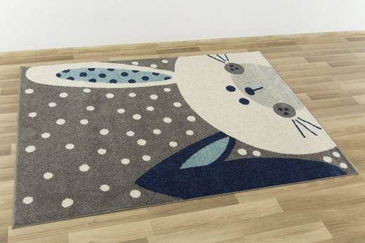 Dywan EMILY KIDS 2323A turkus/d.gri zajączek