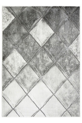 Dywan Felix 9313A m.grey/l.grey Lśniący Szary Krem Romby