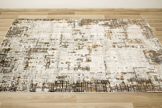 Dywan Modena 5317 l.grey/d.brown Brąz Krem Szary Złoty Przeciecierany Kratka