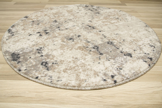 Okrągły Dywan Aqua Vintage 04 Beż Antypoślizgowy